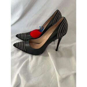 Jean Michel Cazabat Black eternity zip- detailed Leather Heels Size 37‎